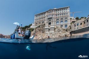 Fin de plongée au pied du Musée océanographique de Monaco
